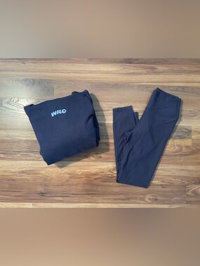 Wilo the Label Wellness Club Hoodie and Legging Active Set Blue S NWT